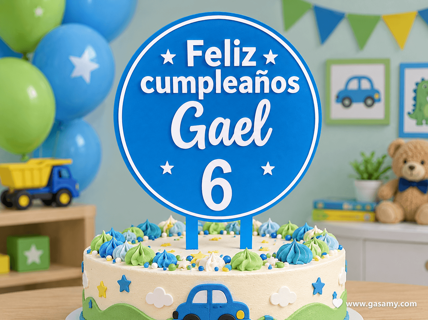 Topper Personalizado con Nombre para Torta